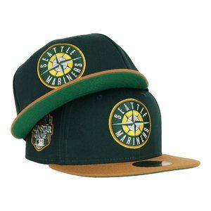 New Era Seattle Mariners 59FIFTY Fitted Hat Cap Green 2023 All Star Patch